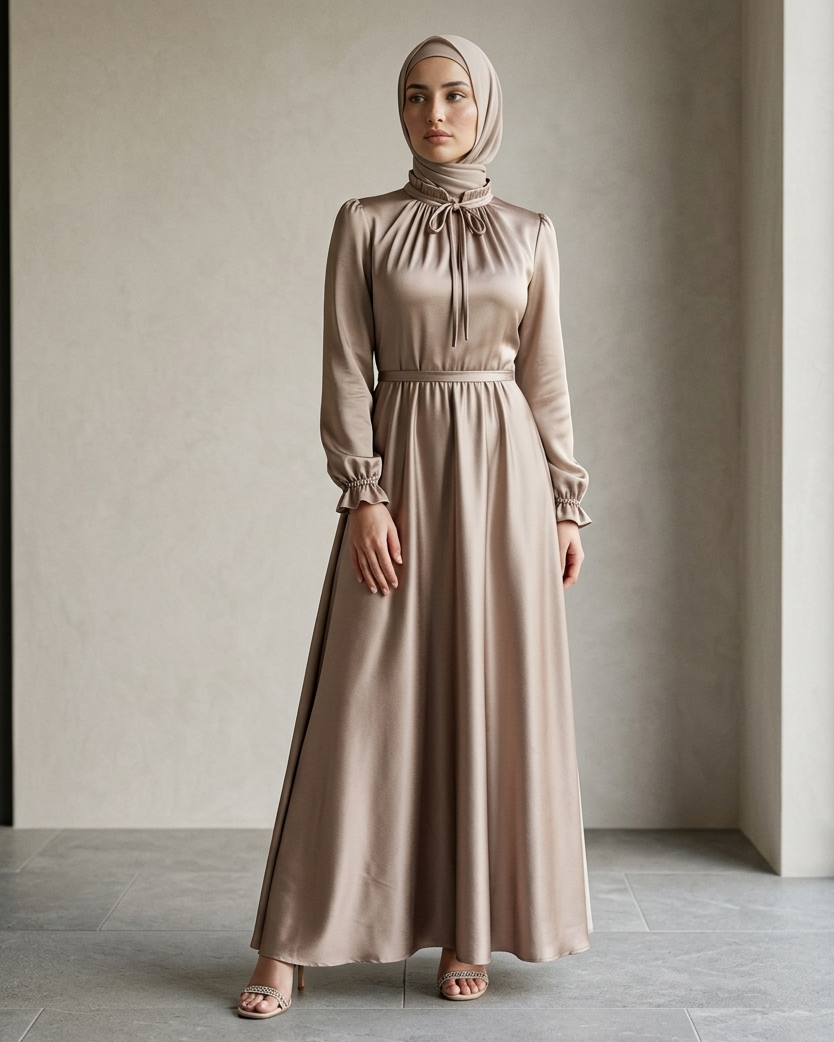 Velour Tie Abaya – Effortless Shape & Timeless Elegance