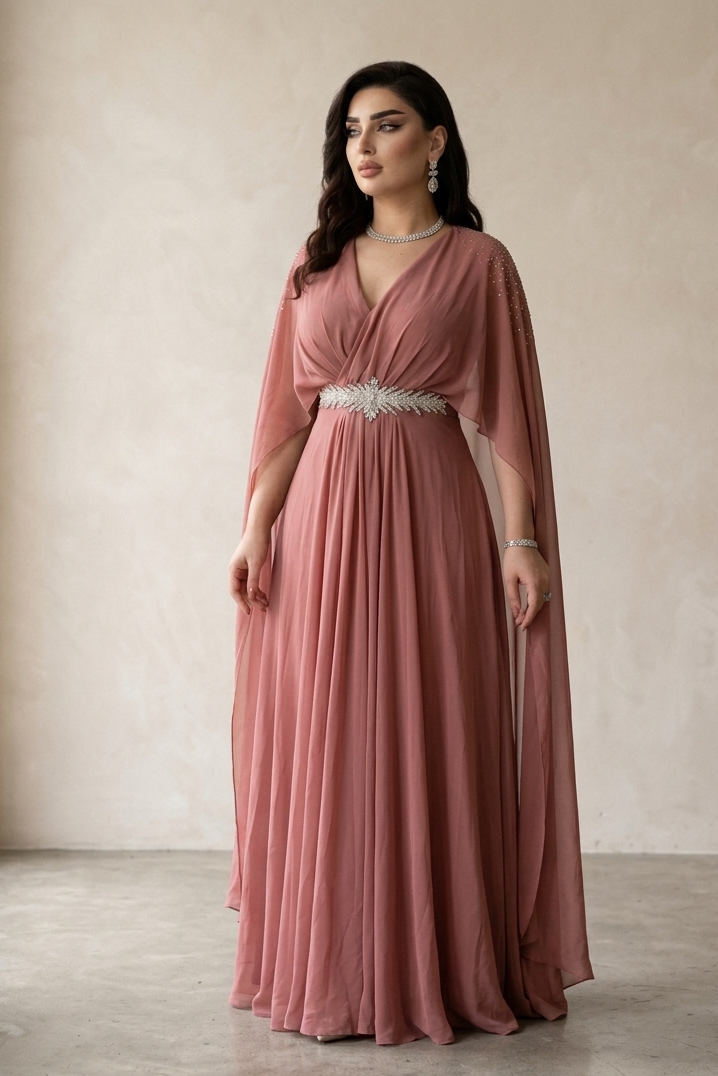 Midnight Luxe Abaya – Elegant Evening Flow