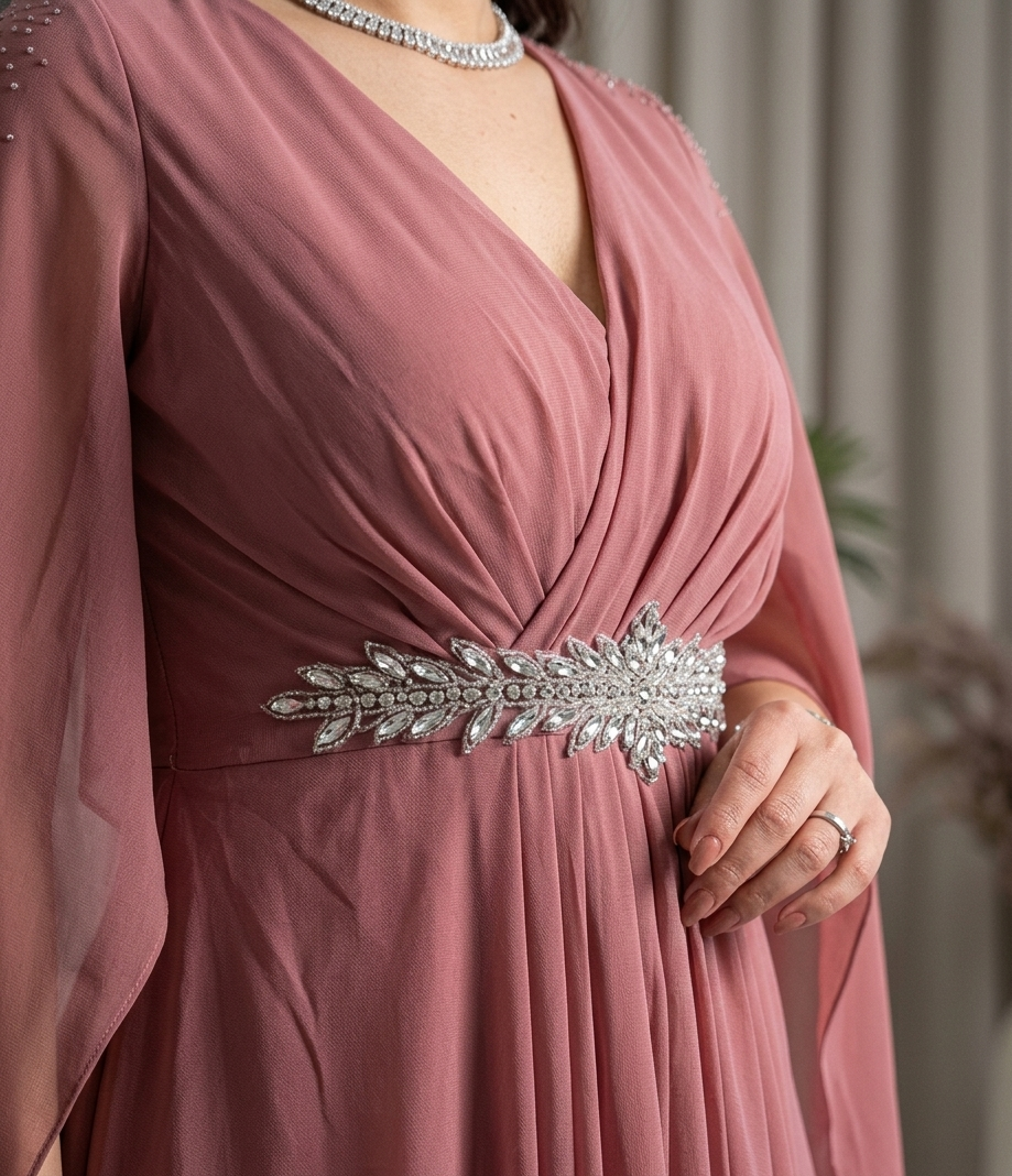 Midnight Luxe Abaya – Elegant Evening Flow