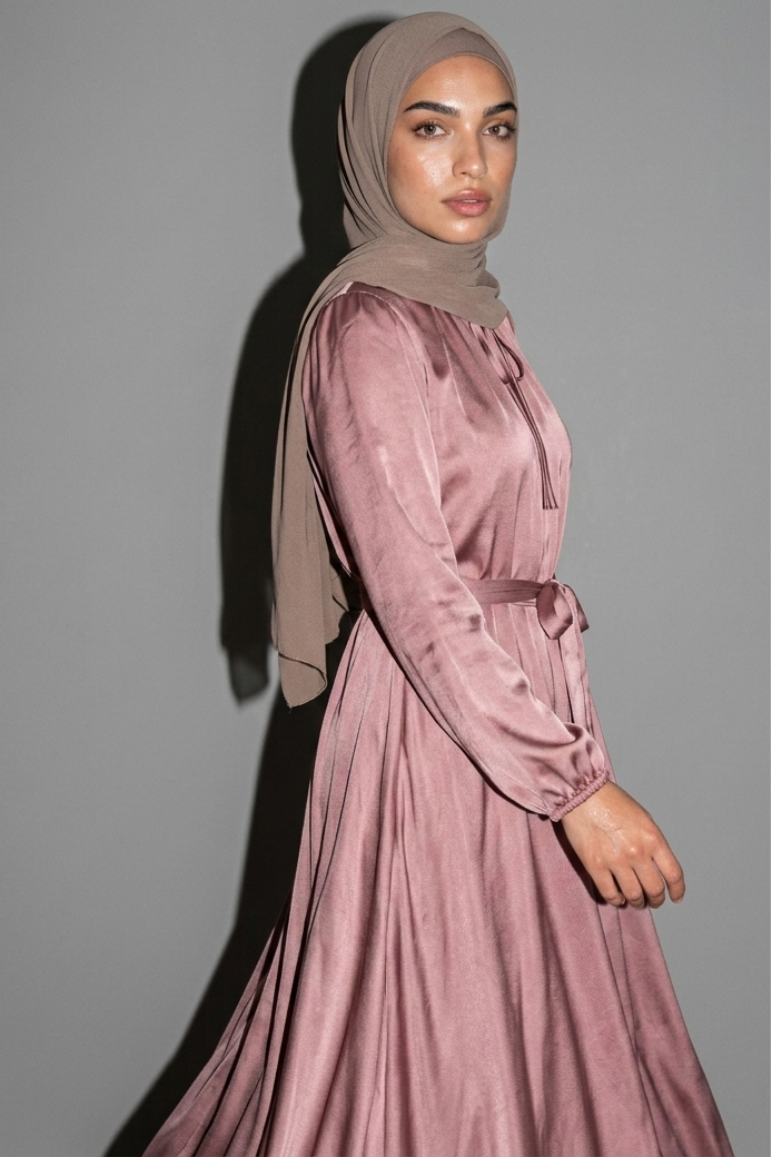 Velour Tie Abaya – Effortless Shape & Timeless Elegance