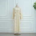 Royal Blossom Abaya – Handcrafted Floral Elegance